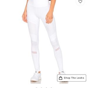 Alo High Waist Moto Legging in White